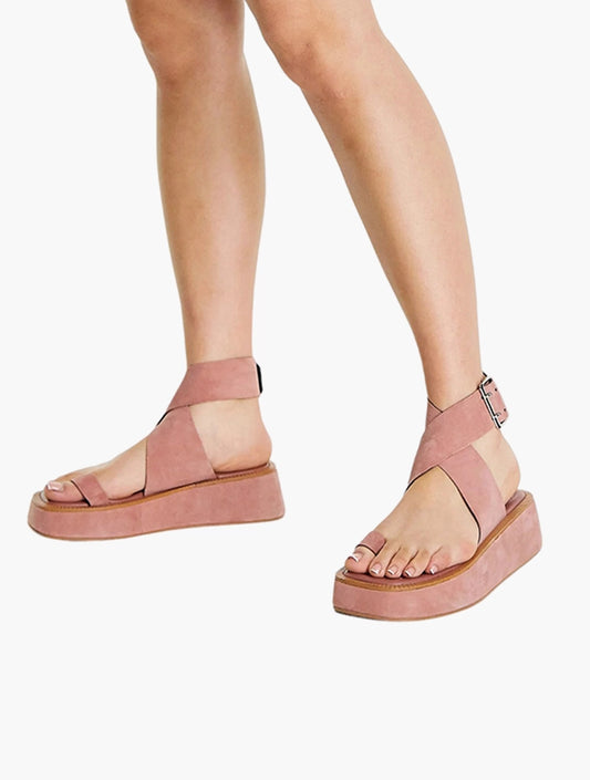 ASOS Sandals Flatform Future Premium Dusty Pink