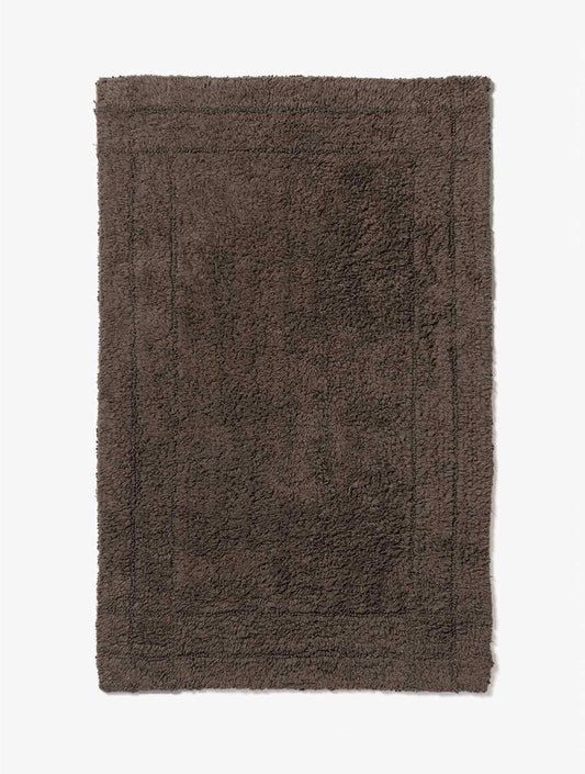 WOOLWORTHS Bathmat Cotton Reversible Centre Border Tufted Taupe
