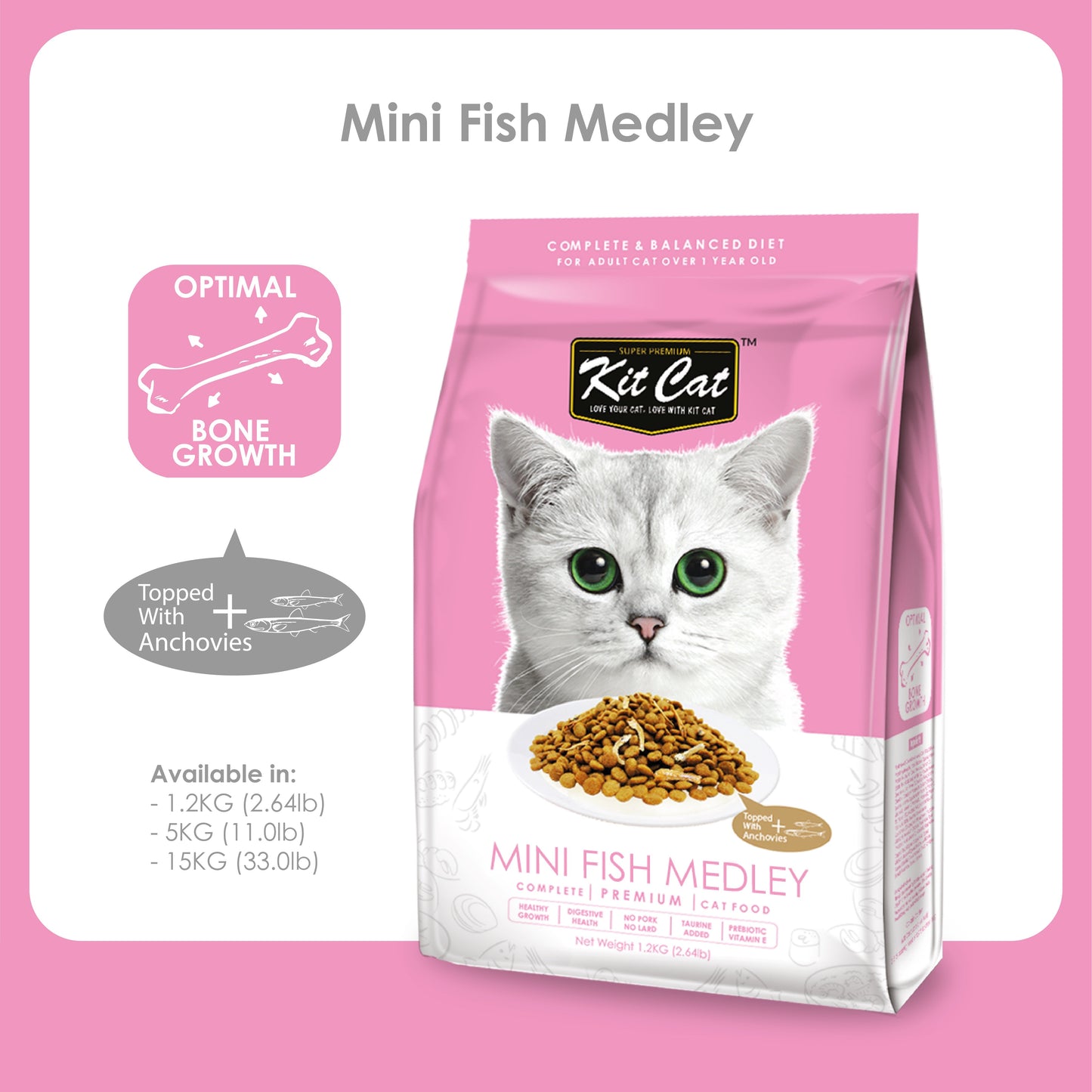 KIT CAT Dry Food Mini Fish Medley 5kg