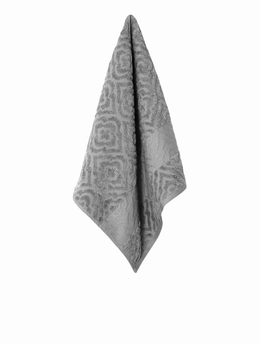 WOOLWORTHS Hand Towel Cotton Embossed Grey