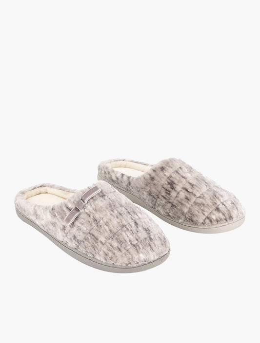 WOOLWORTHS Slippers Smartfoam Mule Fleece Grey