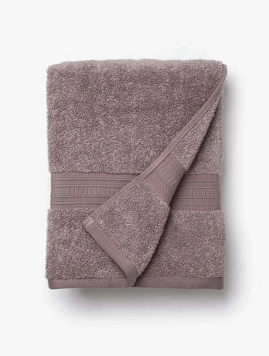 WOOLWORTHS Hand Towel Mauve Anti-Microbial Carbonized W Collection.  Cotton & Coffee