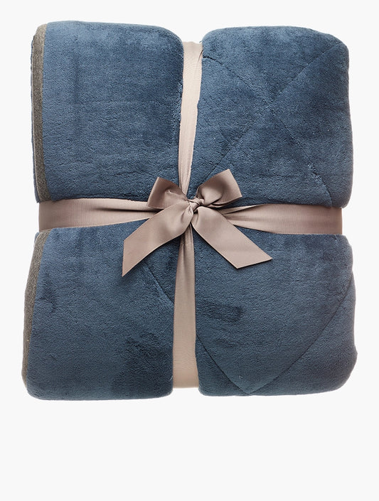 WOOLWORTHS Throw Microfiber Fleece Indigo