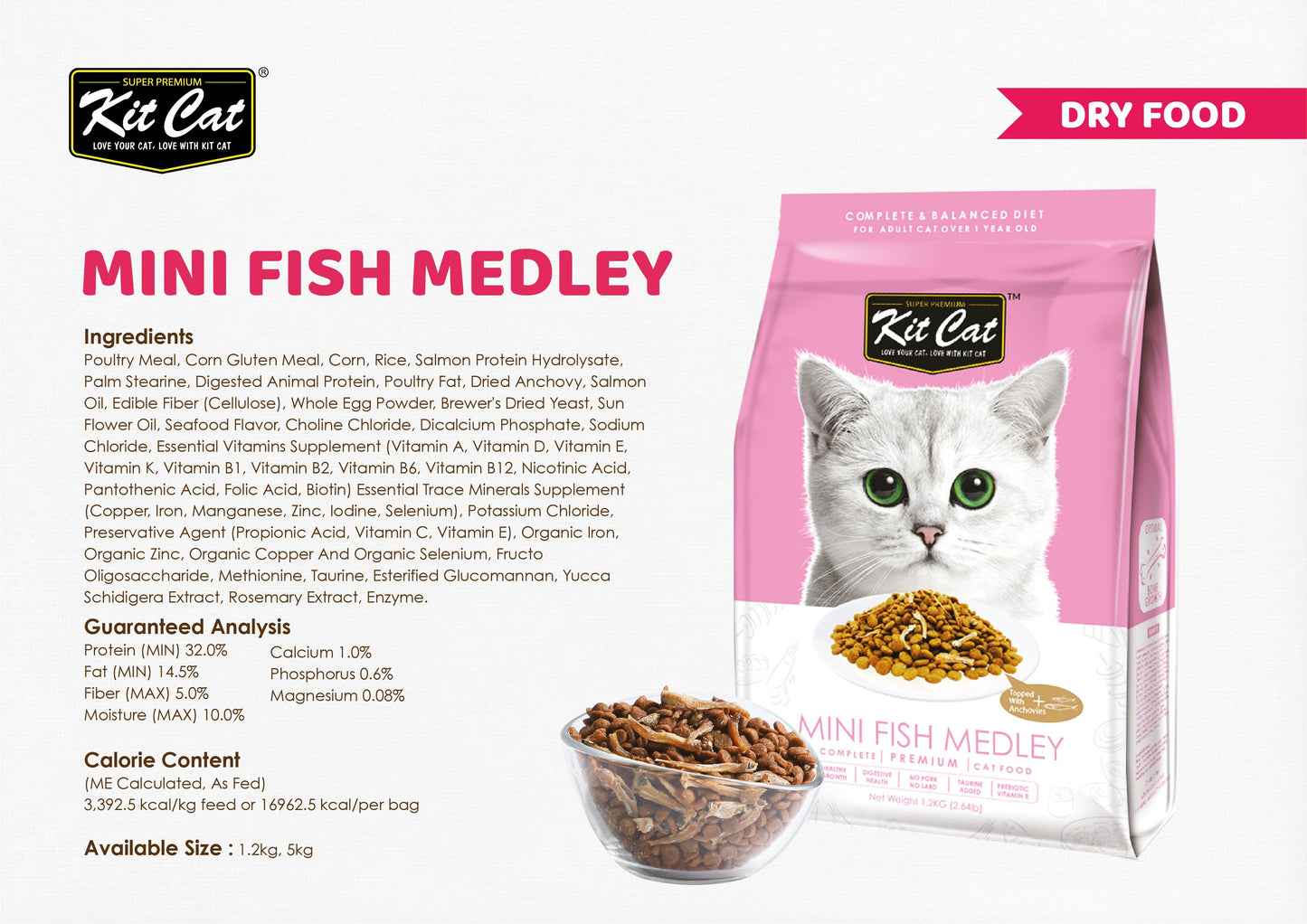 KIT CAT Dry Food Mini Fish Medley 5kg