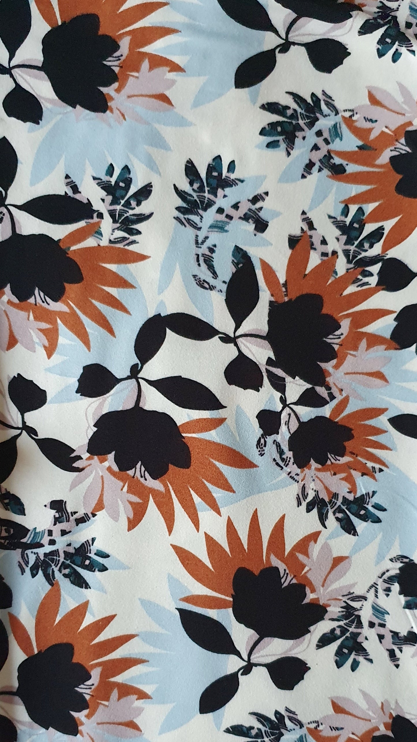 FS Ladies Breastfeeding LS Flower Rust, Black & Pale Blue