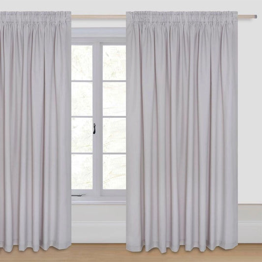 WOOLWORTHS Curtains Taped Microfiber Linen 2 Pack 230x218cm Natural