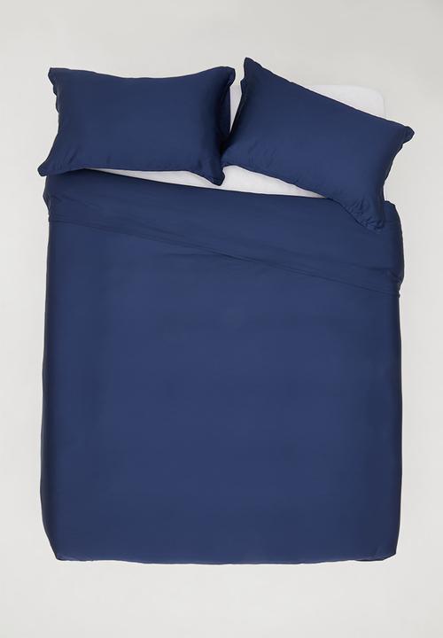 SIXTH FLOOR Duvet Cover Set Super Soft Bamboo 320TC Super King Navy