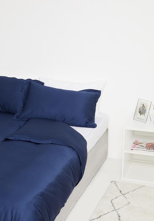 SIXTH FLOOR Duvet Cover Set Super Soft Bamboo 320TC Super King Navy