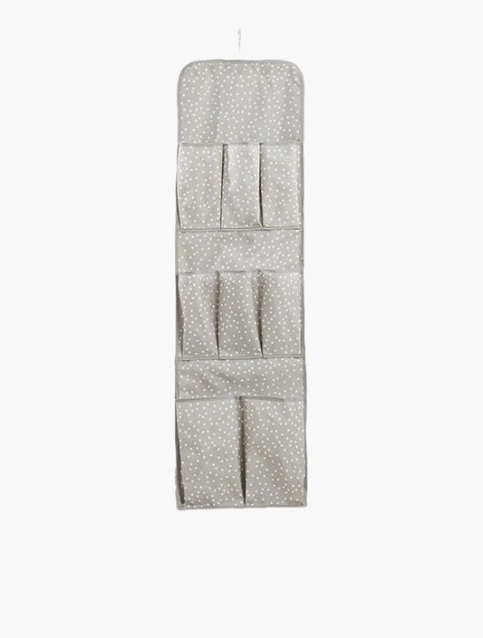 SIXTH FLOOR Spotty Hanging Organizer Grey & White