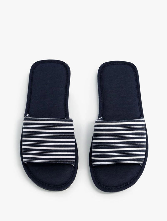 WOOLWORTHS Slippers Band Navy Striped