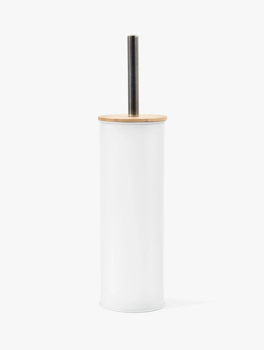 WOOLWORTHS Toilet Brush Wooden Bamboo White